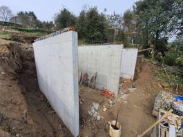 Dossier Servais Le Cellier Maison ossature bois avec fondation en  mur en béton armé et massifs longrines